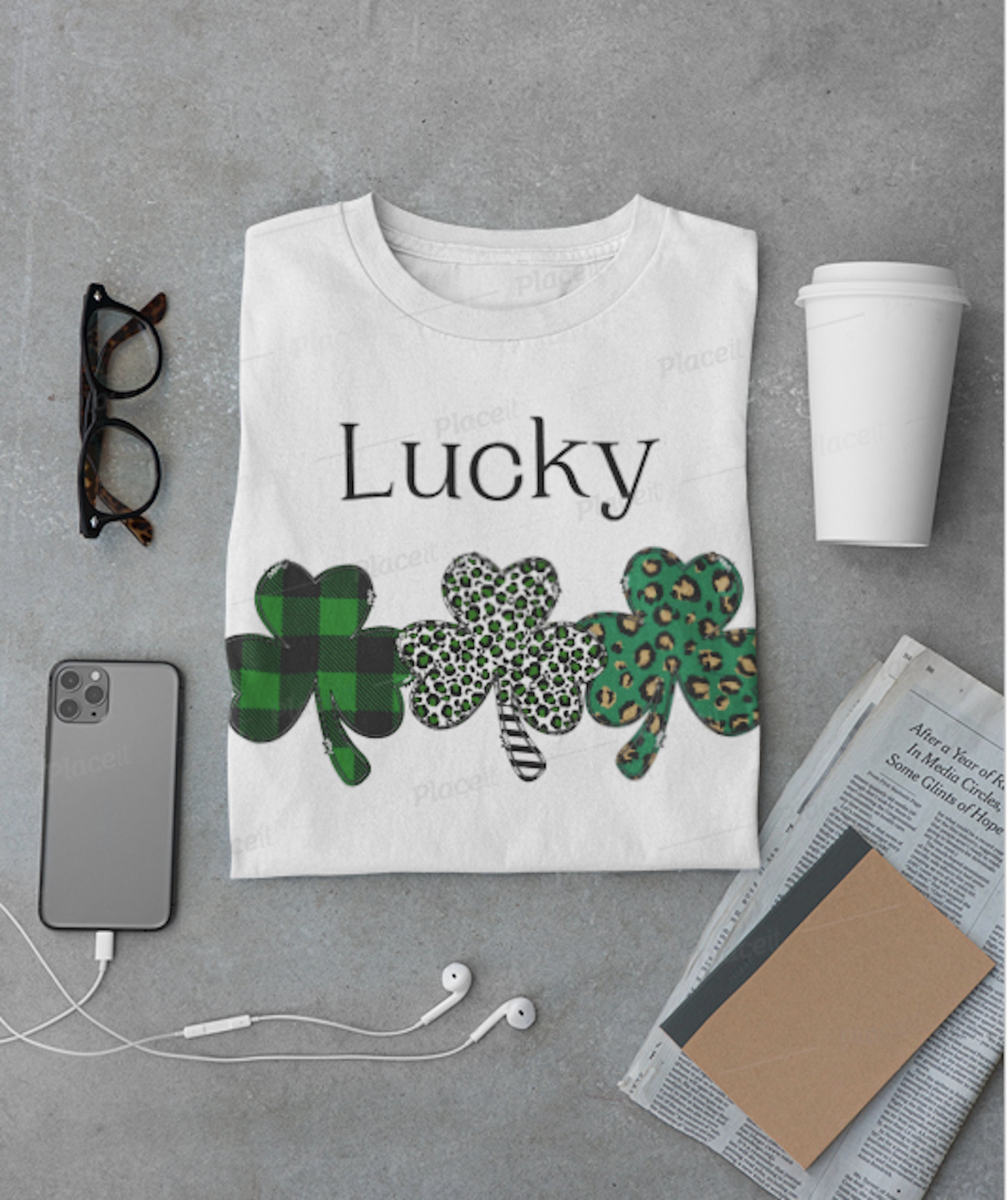 Shamrock, St. Patrick SVG, PNG, DXF Digital File