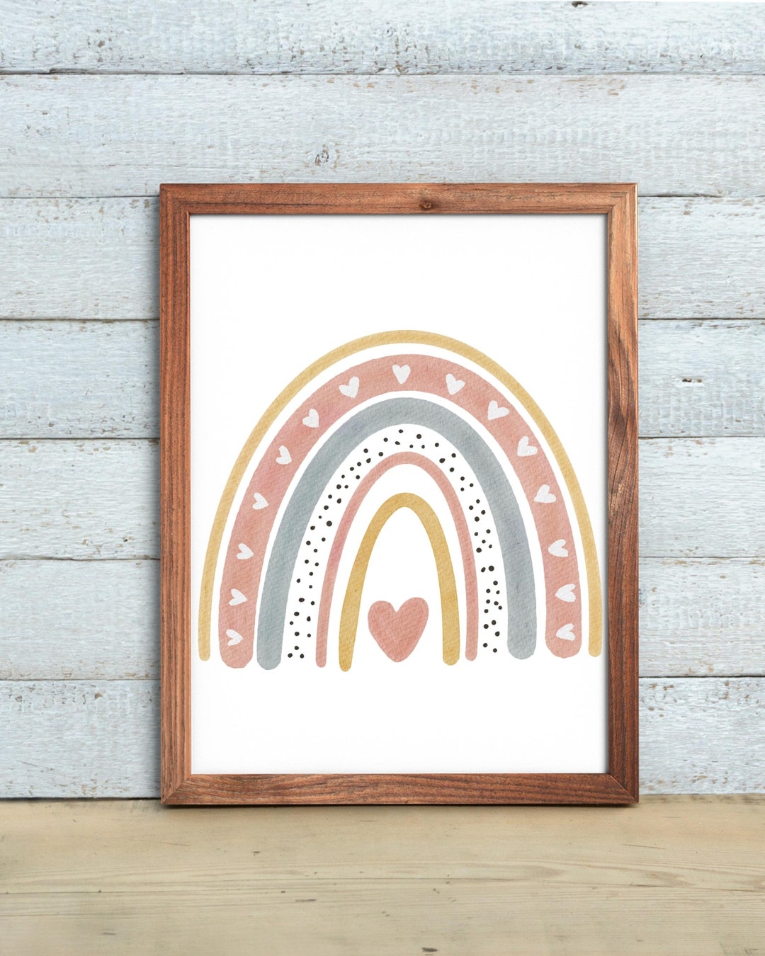 Boho Rainbow Printable Wall Art Nursery Decor Playroom Wall Art Digital ...