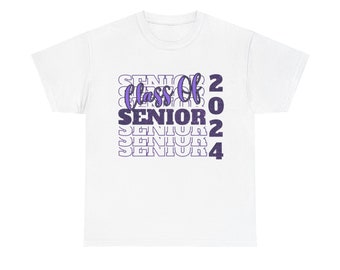 Purple Senior Class of 2024 Graduation T-shirt