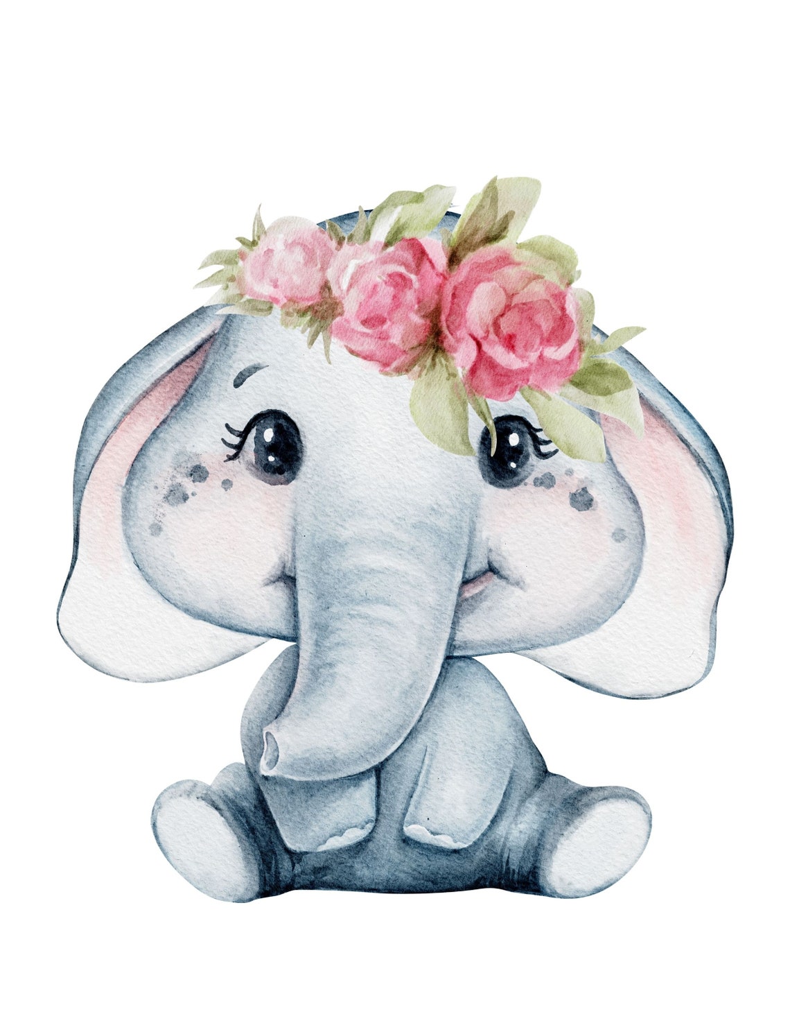 Elephant Baby Shower Printable, Elephant Print, Baby Elephant Printable ...