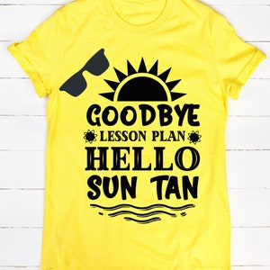 Adeus, plano de aula, olá sun tan-digital file-svg, png e dxf
