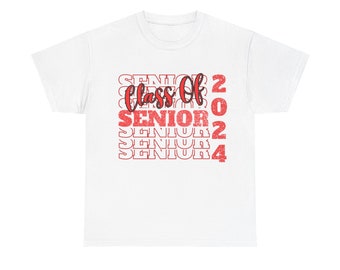 Red Senior Class of 2024 Graduation T-shirt