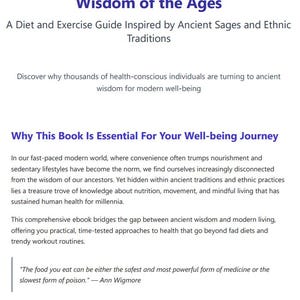 Wisdom of the Ages eBook PDF, Inspirational Quotes & Timeless Insights, Digital Download for Mindfulness -  Personal Growth