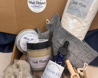 Salt Flats: Herbal Foot Spa Kit – Desert Botanicals Soak, Scrub, Oil, Salve