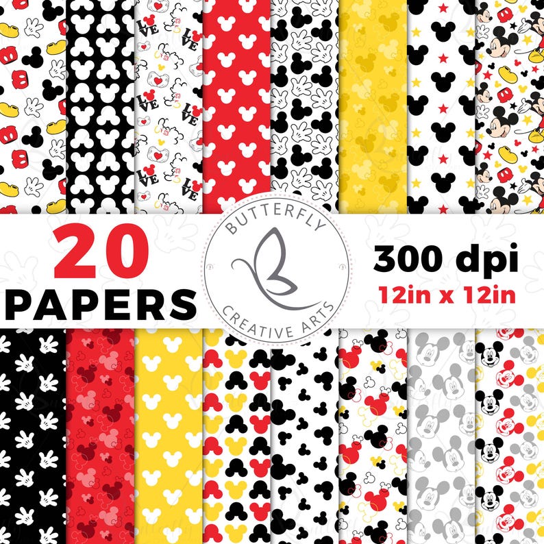 Mouse Digital Paper, Background, Pattern - Etsy
