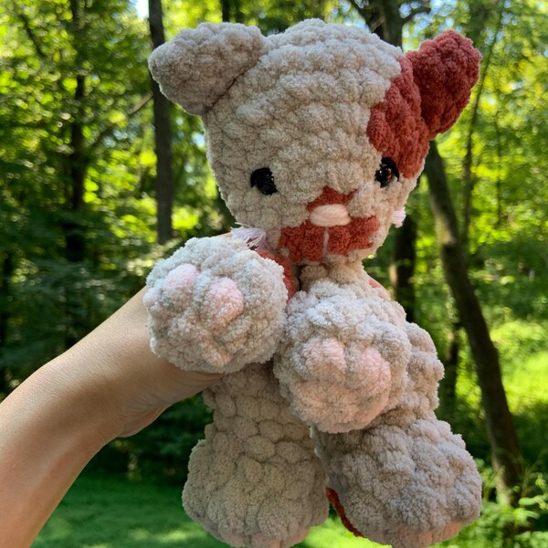 Handmade Crochet Bi-Color Itty Kitty Snuggler
