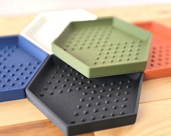 Bandeja para plantas: platillo para plantas de interior, bandeja de goteo para plantas o bandeja de recogida de todo: forma hexagonal única