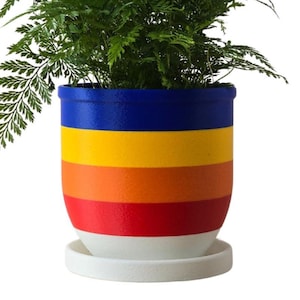 Indoor Planter with Drip Tray - Modern Flowerpot for Home Decor. Self-watering planter. Simple planter succulent pot. Herb garden