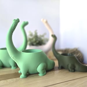 Doniczka w kształcie dinozaura - śliczna doniczka w kształcie dinozaura z otworem drenażowym, idealna na sukulenty