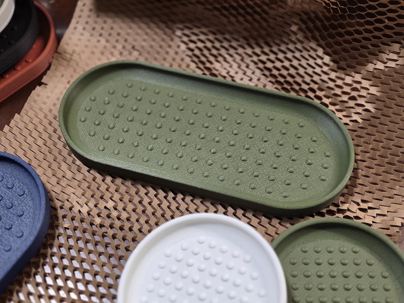 Bumpy Tray Long Plant Saucer Tray - Plant Drip Tray for Indoor Decor - Catch All ...