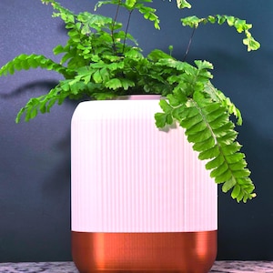 Planter with Drip Tray - Modern Indoor Flowerpot for Home Decor. Minimalist self-watering planter.
