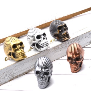 Human Skull Knob, Antique Silver Skeleton Drawer Pull, Pirate Door Handle, Office Cabinet Hardware