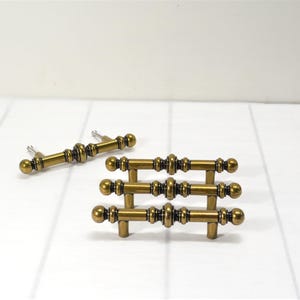 American Classic Drawer Pull, Antique Brass Door Handle, 3&quot; inch Centers, Kitchen Cabinet Hardware