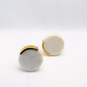 White Marble Knob, Brass Stone Drawer Pull, Granite Door Handle, Kitchen Cabinet Hardware