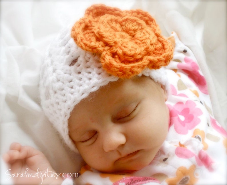 Crochet Baby Shell Beanie Hat You Choose Colors image 1