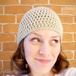 Women's Crochet Hat Simple Crochet Beanie Women's Beanie Crochet Cancer Hat Women's Cancer Hat Cute Crochet Hat You Choose Color image 1