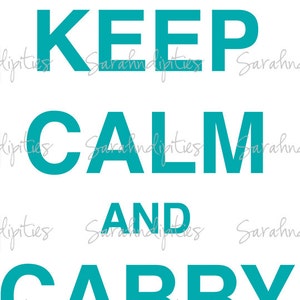 Keep Calm and Carry Yarn Teal INSTANT DOWNLOAD Digital Download JPG image 2