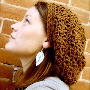 Crochet Slouchy Boho Hat INSTANT DOWNLOAD Crochet Pattern PDF image 1