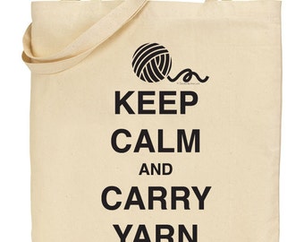 Keep Calm and Carry Yarn - Black - INSTANT DOWNLOAD - Digital Download JPG