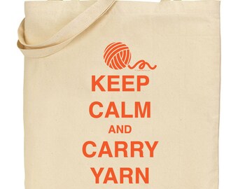 Keep Calm and Carry Yarn - Orange - INSTANT DOWNLOAD - Digital Download JPG