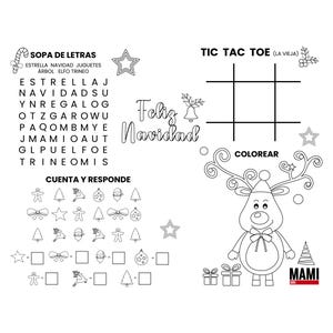 Christmas activity sheets for kids in Spanish - Hojas de actividades de navidad para niños en español