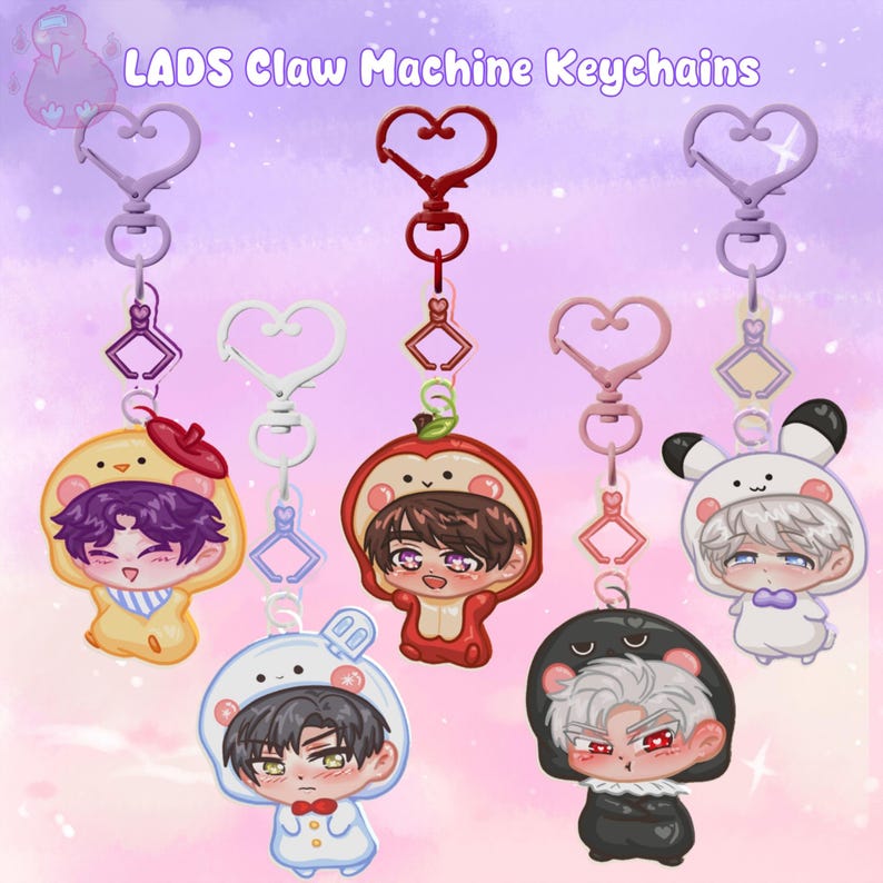 Machine Love Keychain Love and Deepspace Claw Machine Chibi Keychains - Etsy