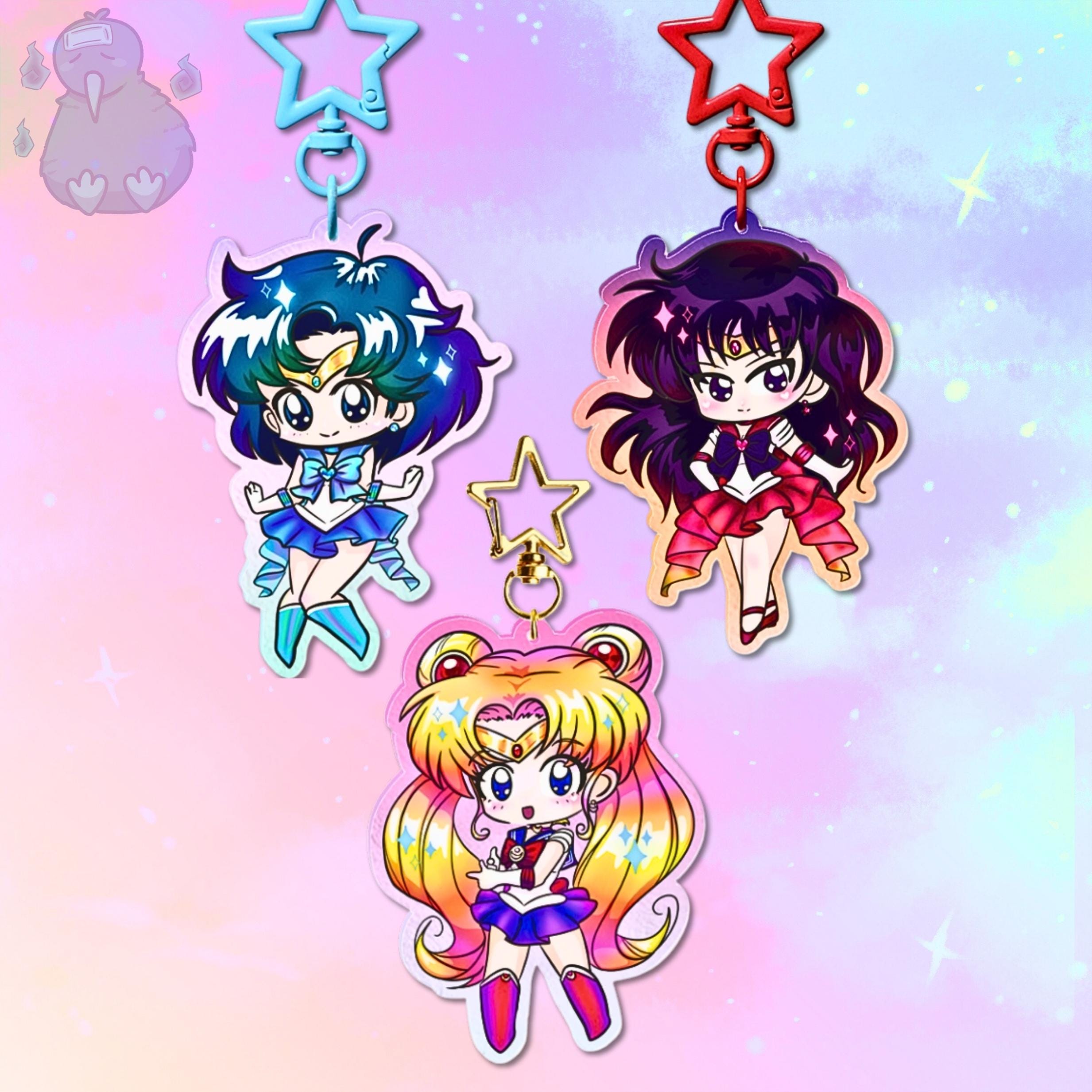 Sailor Moon キーホルダー 3個セット バッグチャーム スターパワースティック（セーラージュピター