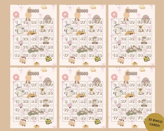 Juego de cumpleaños para niños: 30 tarjetas únicas de Jellycat (descarga instantánea en PDF)
