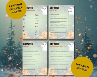 Juego de fiesta de Halloween: actividades imprimibles para niños de la colección de juegos de Halloween - Betsy