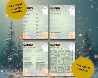 Juego de fiesta de Halloween: actividades imprimibles para niños de la colección de juegos de Halloween - Betsy