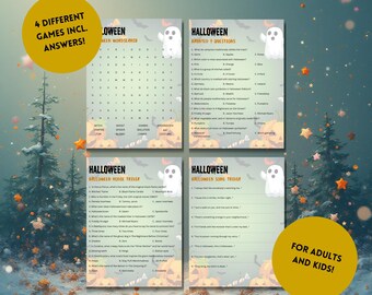 Juego de fiesta de Halloween: actividades imprimibles para niños de la colección de juegos de Halloween - Betsy