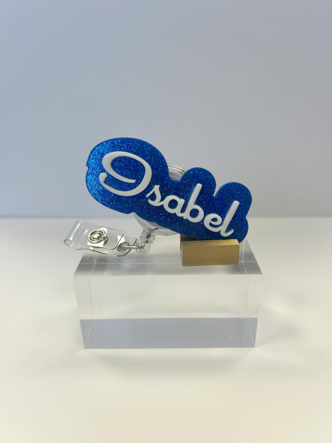 Blue Personalized Name Badge - Etsy