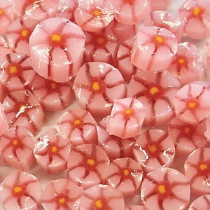 Pink Cherry Blossom Murrini Slices, Glass Chips, Bullseye Glass, COE 90, Murrine, Milliefiore, Ready to Post, UK Seller, 25g/0.9oz image 1