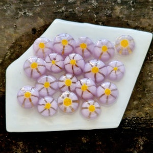 Purple Lavender Blossom Murrini Slices, Glass Chips, Bullseye Glass, COE 90, Murrine, Milliefiore, Ready to Post, UK Seller, 25g/0.9oz image 5