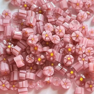 Flower Mix Murrini Slices, Bullseye Glass, COE 90, Murrine, Milliefiore, Ready to Post, UK Seller, 25g/0.9oz image 3