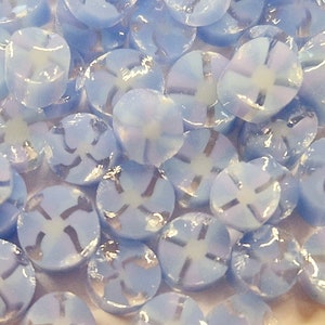 Pale Blue Hydrangea Murrini Slices, Bullseye Glass, COE 90, Murrine, Milliefiore, Ready to Post, UK Seller, 25g/0.9o image 2