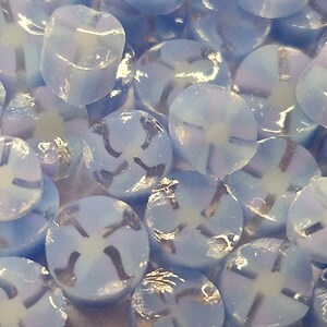 Pale Blue Hydrangea Murrini Slices, Bullseye Glass, COE 90, Murrine, Milliefiore, Ready to Post, UK Seller, 25g/0.9o image 7