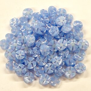 Pale Blue Hydrangea Murrini Slices, Bullseye Glass, COE 90, Murrine, Milliefiore, Ready to Post, UK Seller, 25g/0.9o image 5