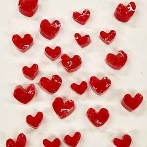 Red Heart Murrini, Murrini Slices, Bullseye Glass, COE 90, Murrine, Milliefiore, 25g Ready to Post, UK Seller, Limited Edition