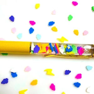Lightning and Clouds Float Pen, Kawaii, Storms, Rainy day, Rainbow after a storm, Storm lovers, weather watchers, Teacher gift, Fun pen, BFF