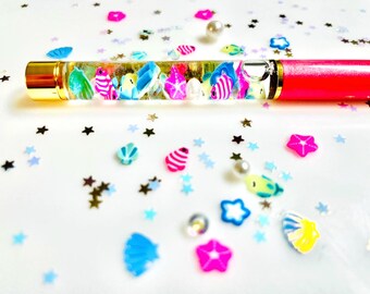 Pink Underwater Living Float Pen, Kawaii, Fish tank, Mermaid, Sea life, her gift, Teacher gift