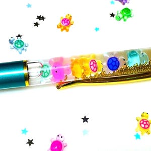 Tiny Turtle Float Pen, Christmas Gift,Rainbow, Swim around, Ocean Life,Water Lovers, Soo cute and Fun for all, Stocking Stuffers, Turtle Pen