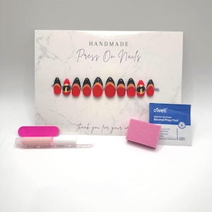 Incredibles Pixar Nails, Disney Nails, Disney Press On Nails, French Tip Nails, Red Press On Nails