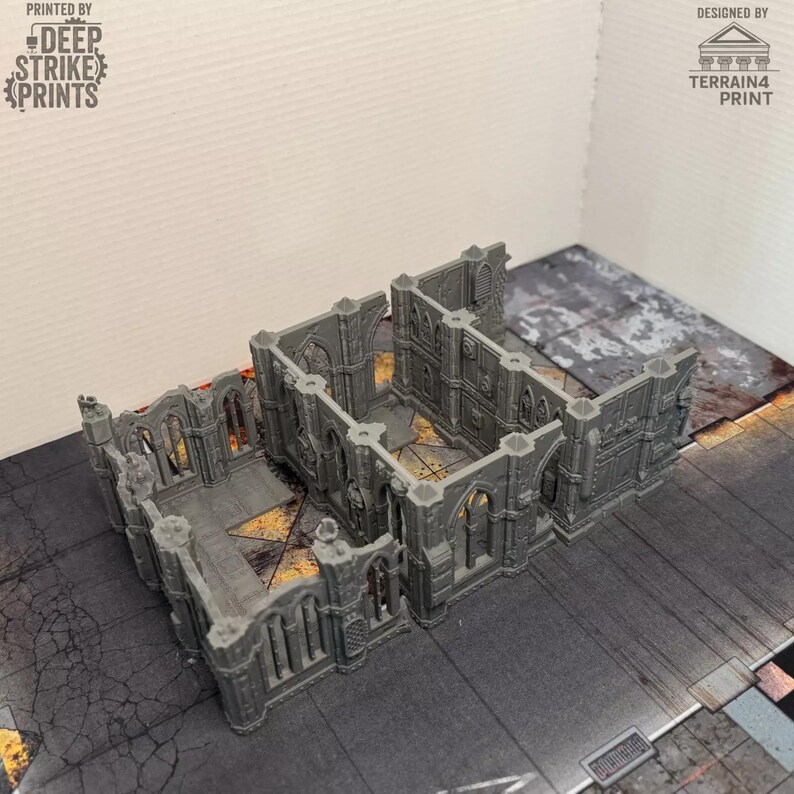 Gothic Ruined Building E X1 Terrain Scenery Tabletop/warhammer 40k - Etsy