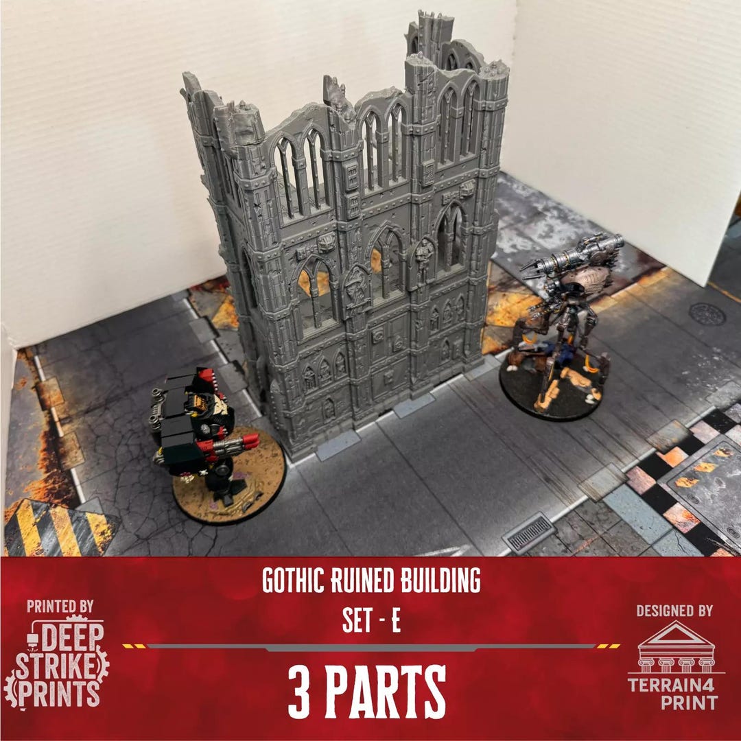 Gothic Ruined Building E X1 Terrain Scenery Tabletop/warhammer 40k - Etsy