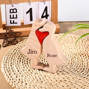 Wooden Duck Family Puzzle 2-7, Duck Family Decor for Wife Mom Gift, Memorial Gift, Wedding Anniversary Gift for Mom Grandma Couples