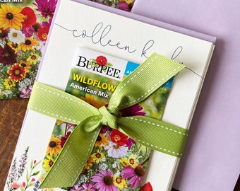 Mother's Day Stationery Gift, Wildflower Stationery Set, Personalize Stationery, Mother's Day Gift