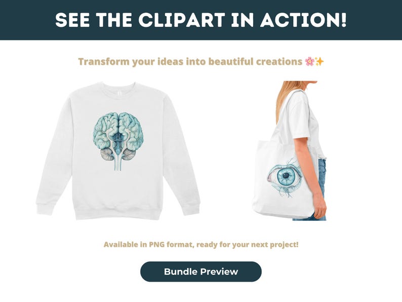 Human Anatomy Clipart Bundle Watercolor Style PNG Body Organs Skeleton ...