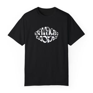 Camiseta com estampa Savage para mulheres | Camiseta com letras bolha para streetwear | Camiseta estética ousada | Camiseta ousada e moderna | Camiseta Y2K | Camiseta divertida e marcante