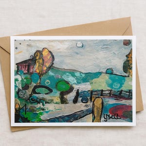 Ford Farm Printable Postcard Set – Paper Cut Style Digital Art for Journals & Wall Display